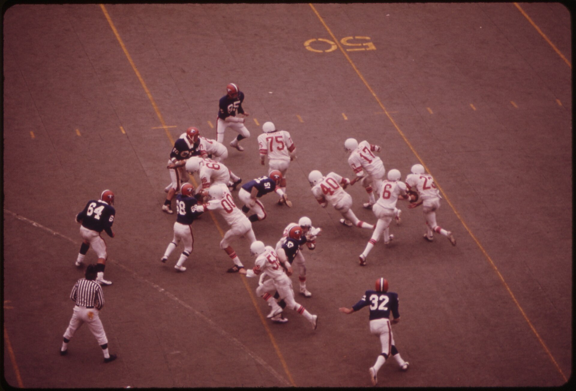 High school football at Multnomah Stadium, Portland, 1973